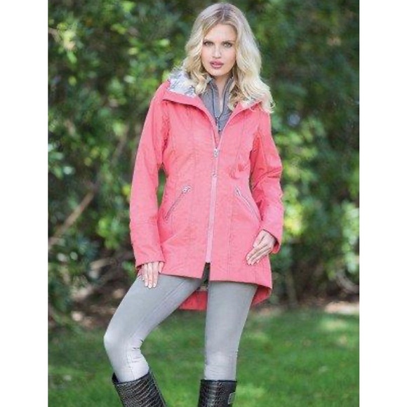 Goode Rider Women's Size Small Singing in the Rain Brown Jacket with Hood - Picture 13 of 15